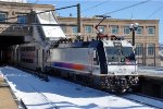 Commuter makes its station stop before shoving east